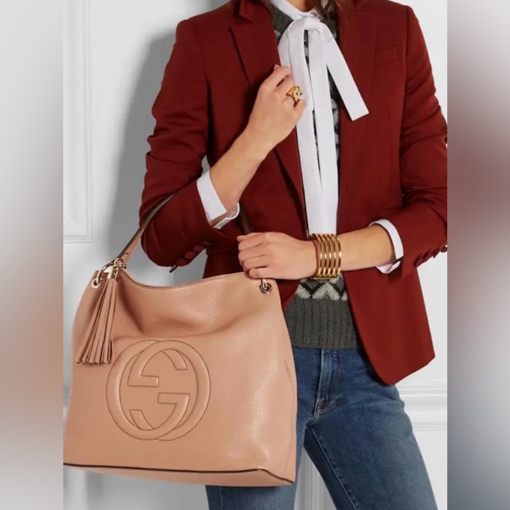 Used Gucci Shoulder Bag 536194 Interlocking Beige Handbag Women's GUCCI